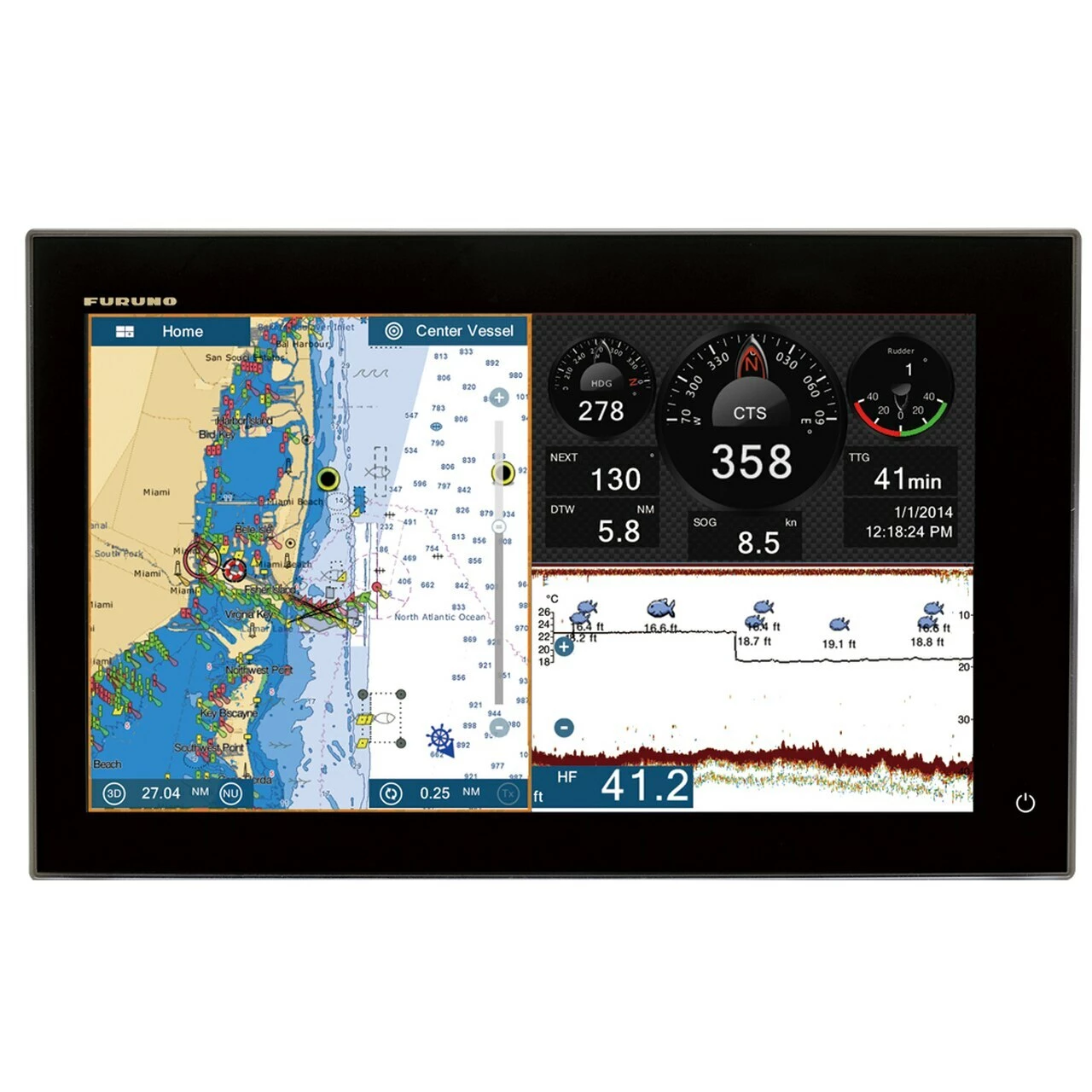 Furuno NavNet TZTouch2 12.1in GPS/Fishfinder TM260 Package
